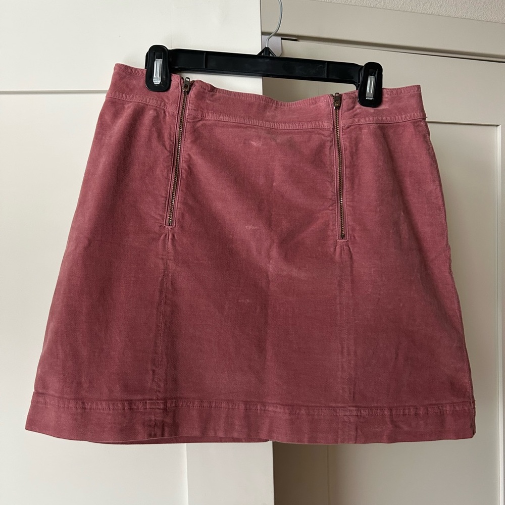 Rose Colored Velvet Mini Skirt from Madewell